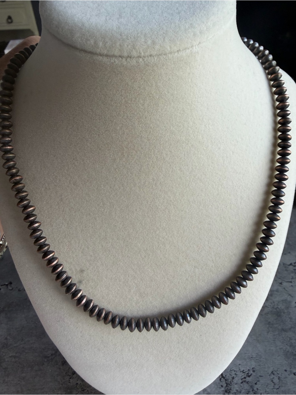 Copper Saucer Bead Necklace